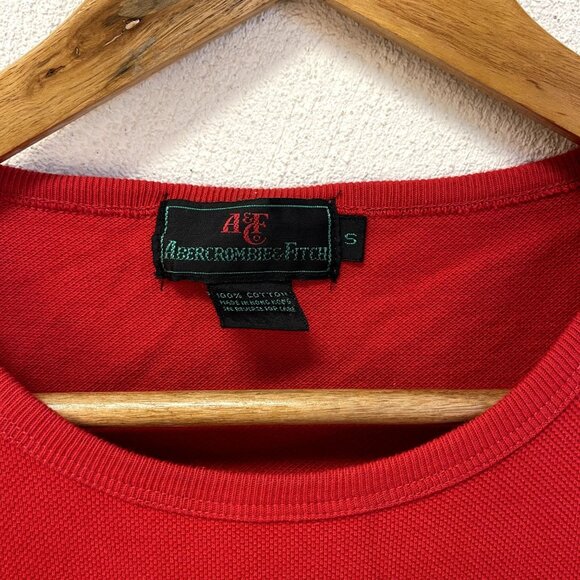 Abercrombie & Fitch Vintage 80's Red Royal Henley Yacht Club sz Small - Picture 2 of 3
